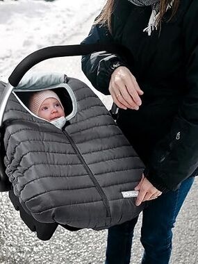 Infant Car Seat Footmuff - Gray Cozy Cover